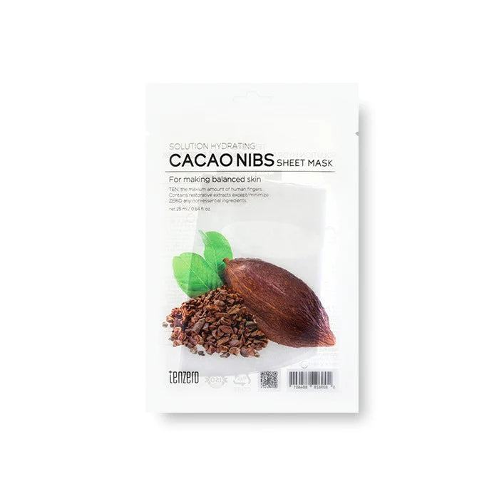 TENZERO SOLUTION HYDRATING CACAO SHEET MASK